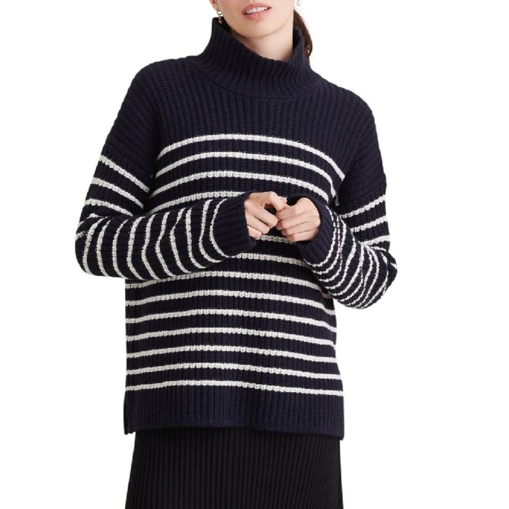 🎁 Alex Mill Seattle Stripe Merino Wool & Cashmere